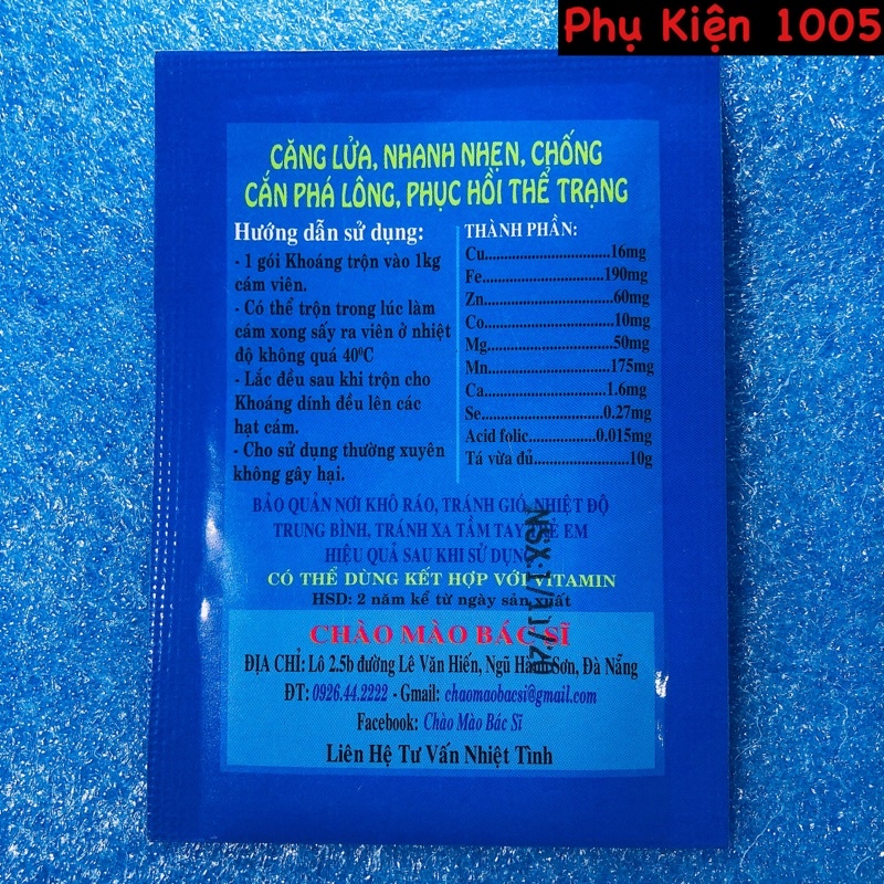 Khoáng Dành Cho Chim Cảnh 10g