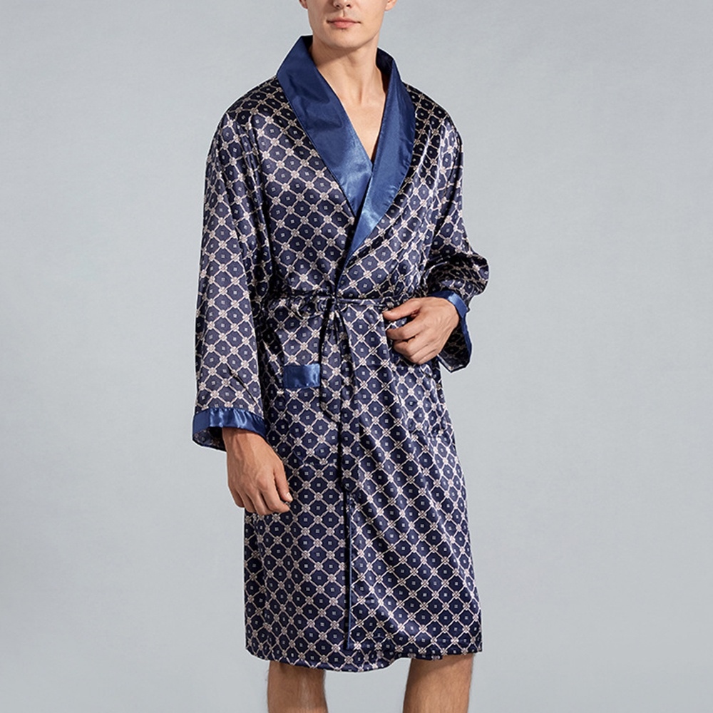 Cod dstgrtytruyuy áo choàng tắm kimono bằng satin sang trọng cho nam pjs bbhood