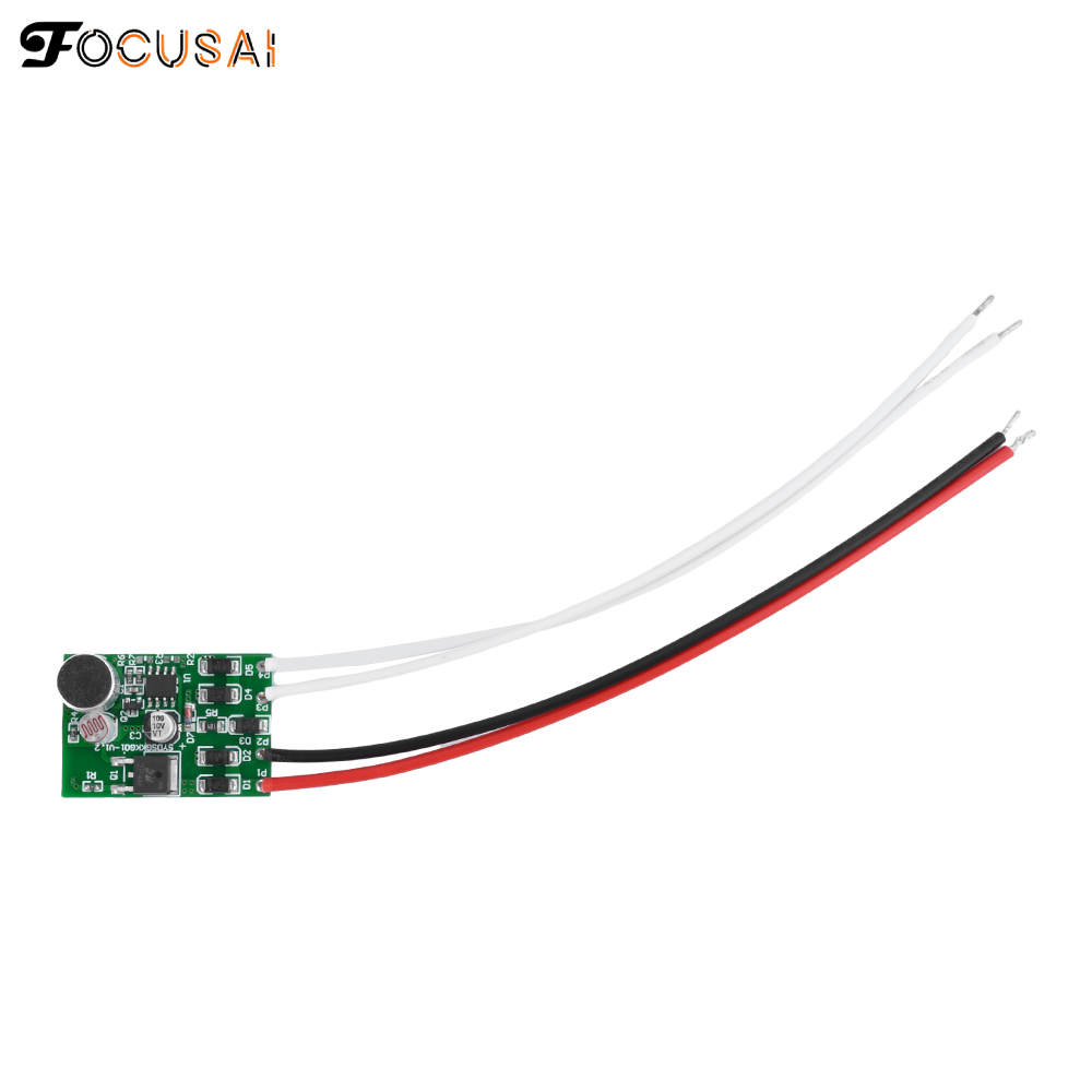 FocusAi Ac220V Voice Sensor Switch Controller Automatic Voice Sensor Detector Switch Voice Activated Switch for Ceiling Light Panel Light Downlight Incandesce