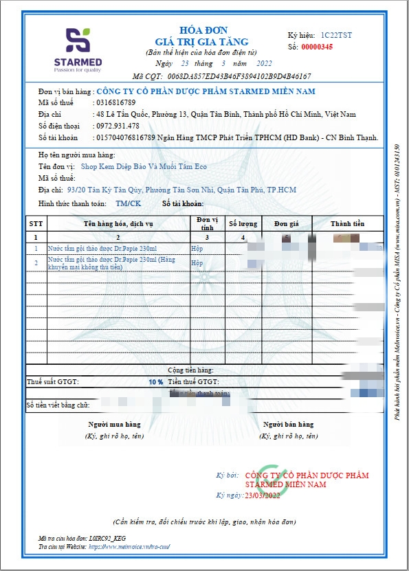 Nước Tắm Gội Thảo Dược Dr.Papie