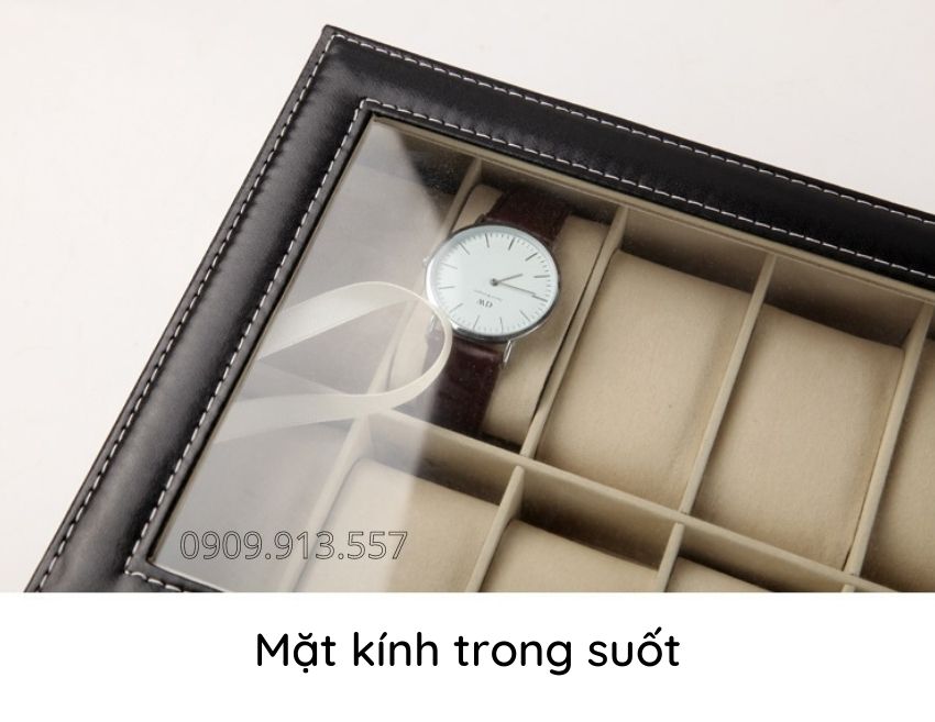 [HCM]Hộp đựng đồng hồ da 12 chiếc