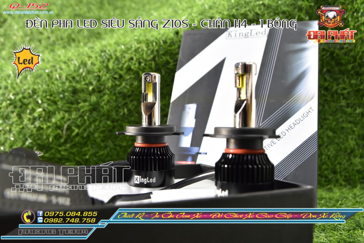 ĐÈN PHA LED SIÊU SÁNG Z10S CHÂN H4 - 1 BÓNG