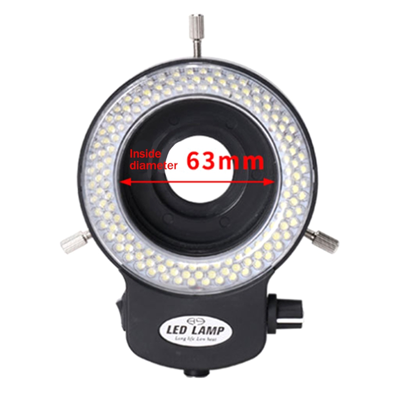 Microscope Light- Ring Light Adjustable 144 Lamp Beads LED Industrial Microscope Ring Illuminator -EU Plug