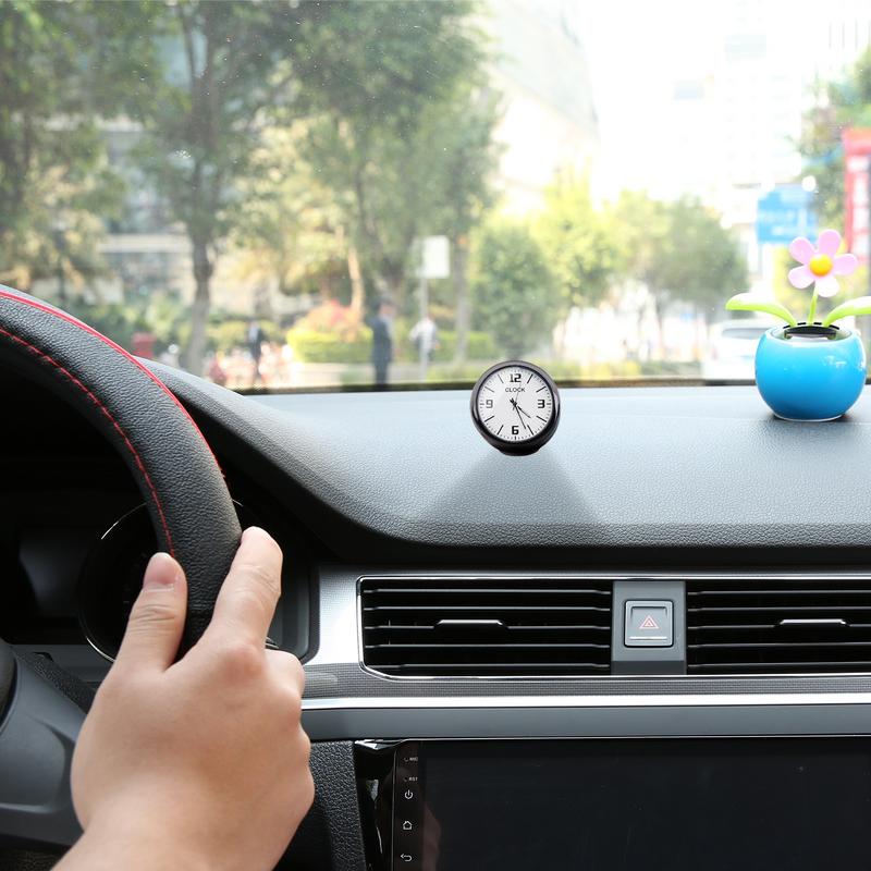 For General Purpose Dashboard Clock Illuminated Dashboard Decor Tiny ...