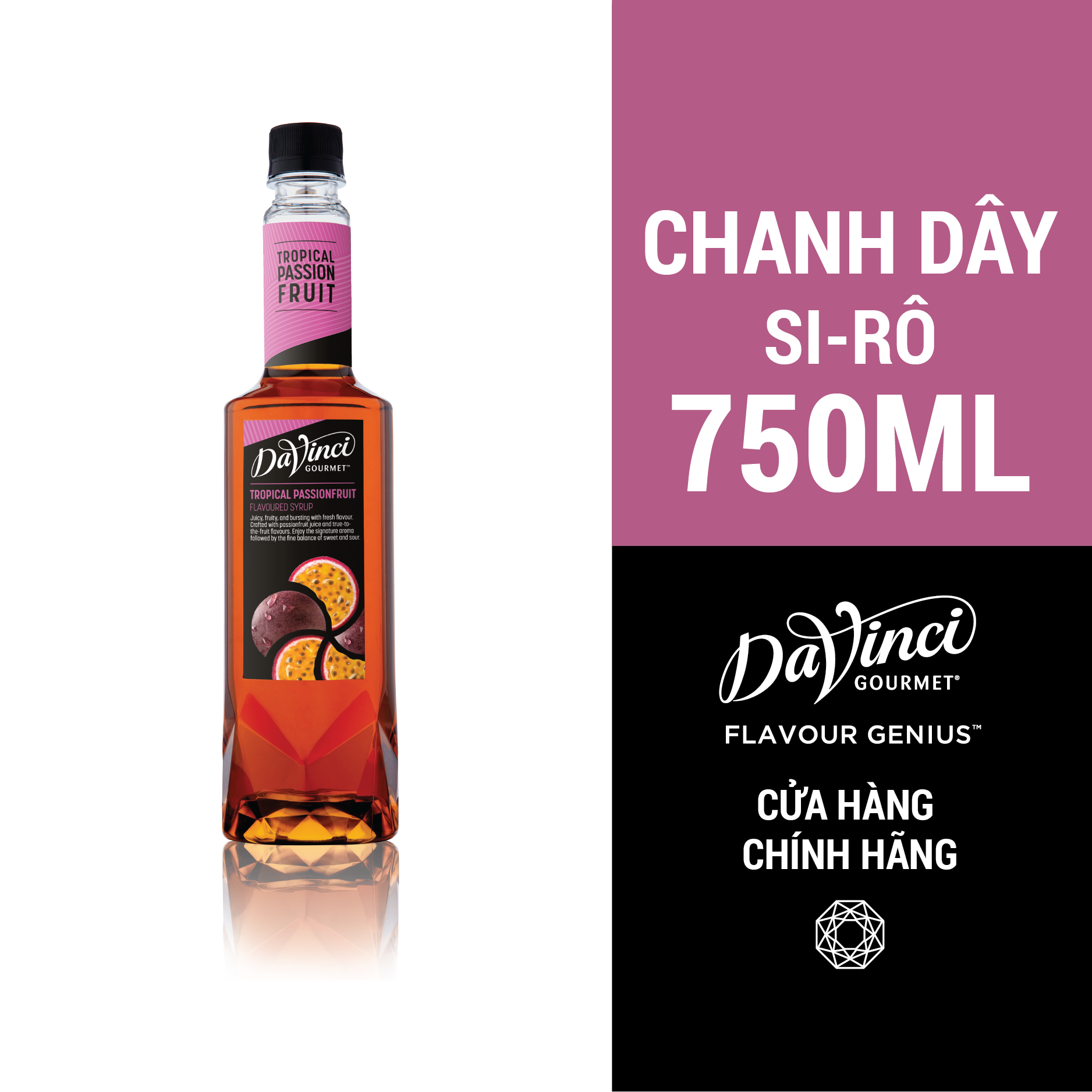 Syrup DaVinci Chanh Dây (Passion Fruit) - Chai 750ml