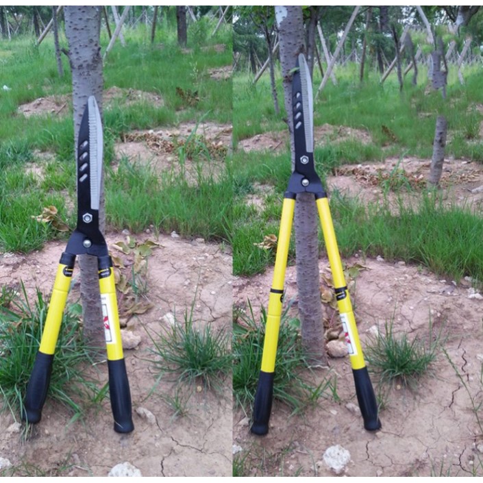 Kéo cắt tỉa cây cảnh, hàng rào cán Vàng 2 nấc dài tối đa 75cm