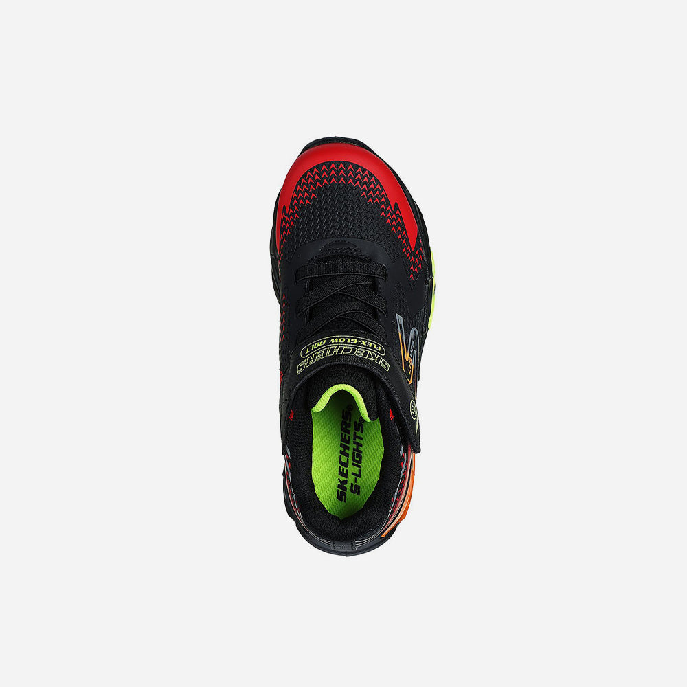 SKECHERS Giày sneaker bé trai Flex Glow Bolt 400138L-BKRD