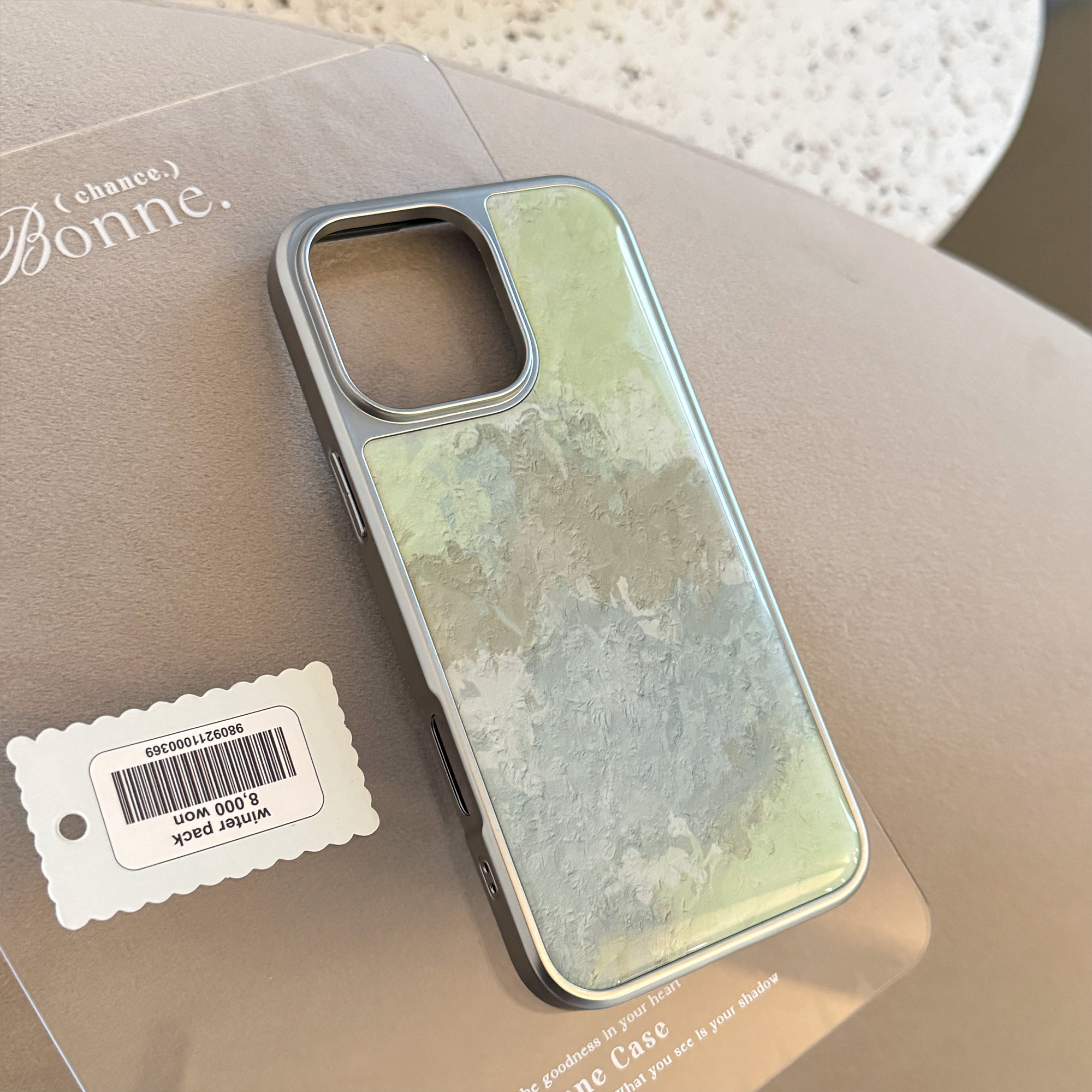 Sroof%20Case%20For%20iPhone%2013%2014%2015%2016%20Pro%20Max%20New%20electroplated%20drip%20glue%20small%20fresh%20art%20green%20oil%20painting%20Phone%20Case%20Back%20Cover%20-%20Image%205