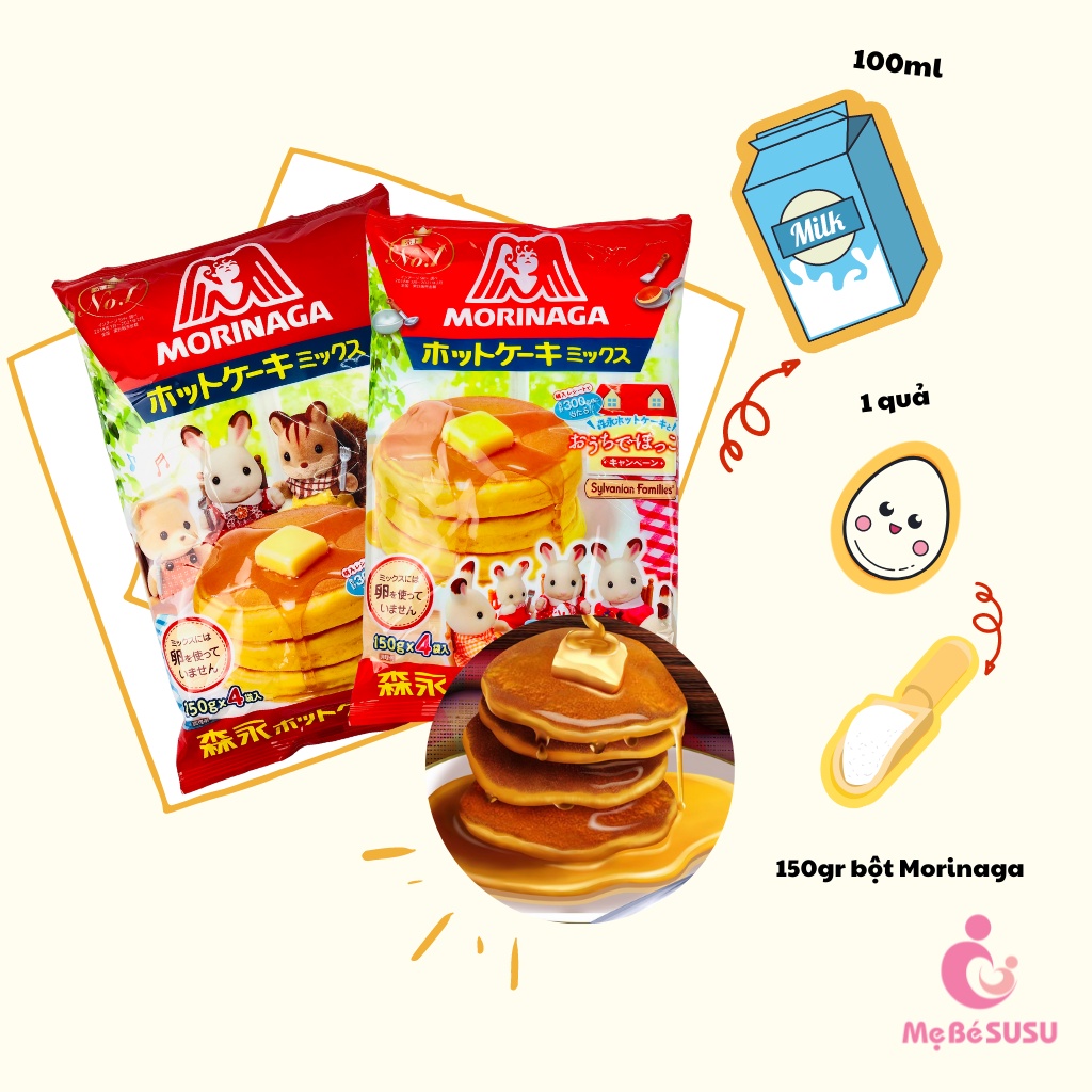 Bột làm bánh Hotcake Morinaga - 600G [DATE T12/2025]