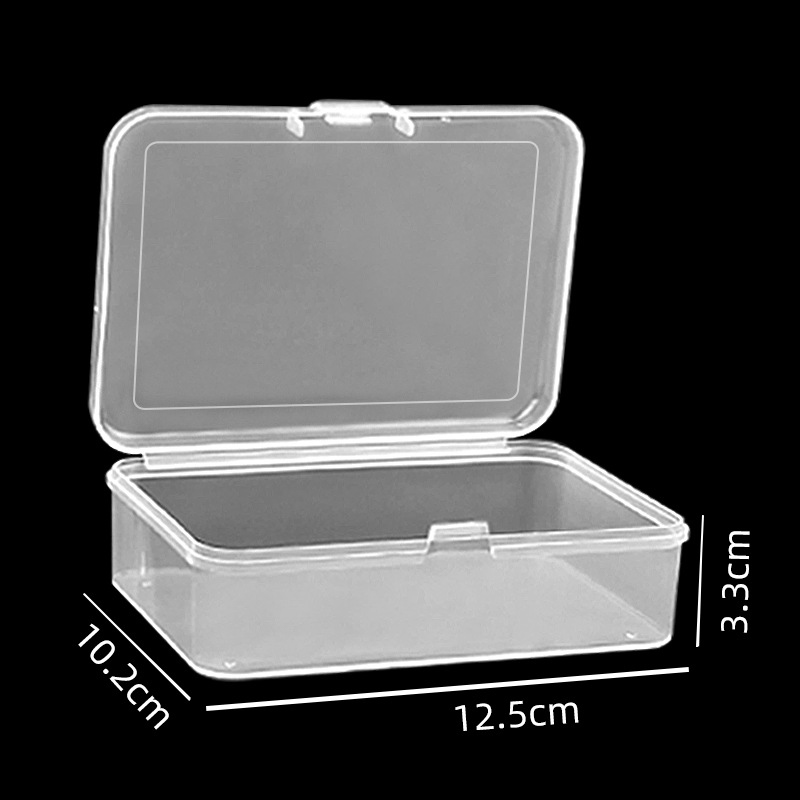 Pp Rounded Square Plastic Box PP Transparent Box Rectangular Flip Storage Box Square Packaging Case ...