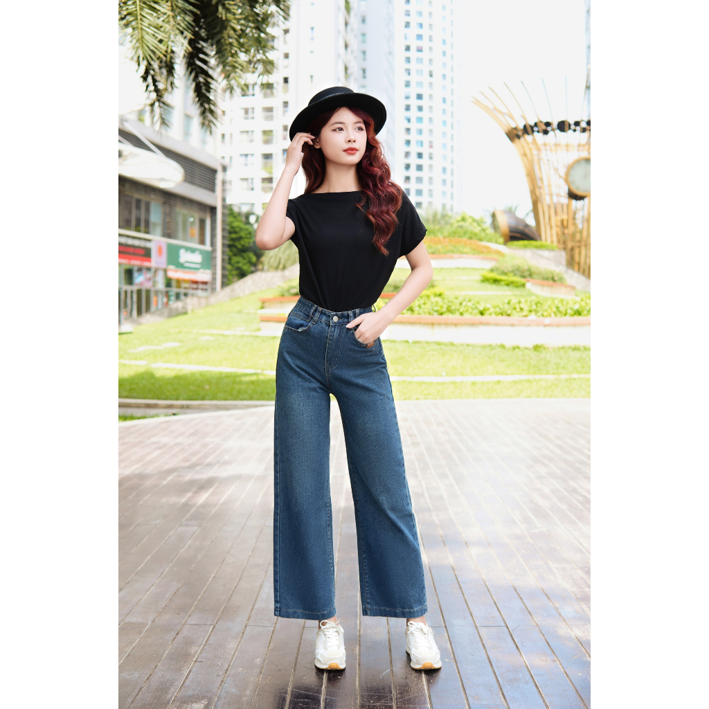 Quần jeans suông basic QJW2187