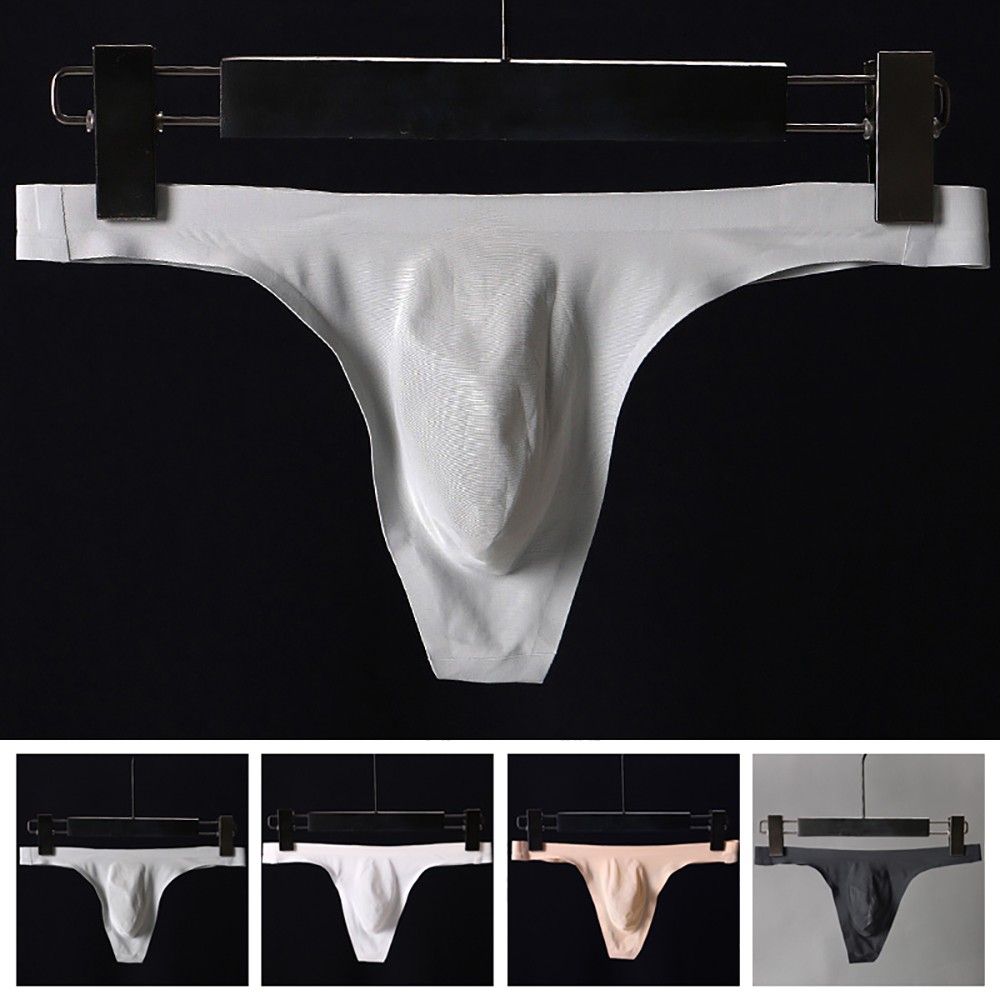 【specialthing】 Comfortable Stretchy T Back Briefs for Men in Apricot/Black/White/Gray 【Ready Stock】