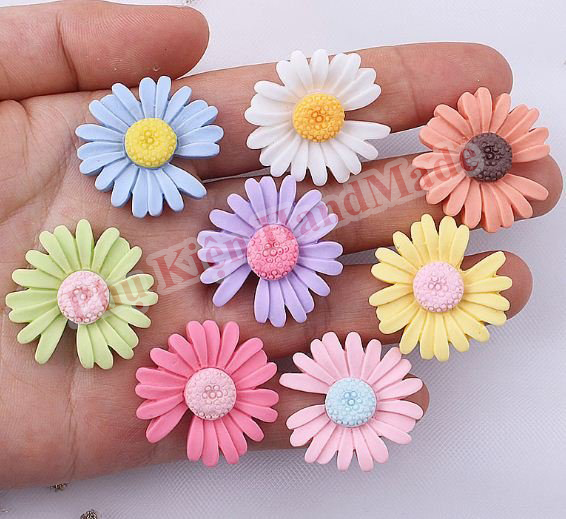 Hoa cúc nhựa 2.1cm làm đồ handmade