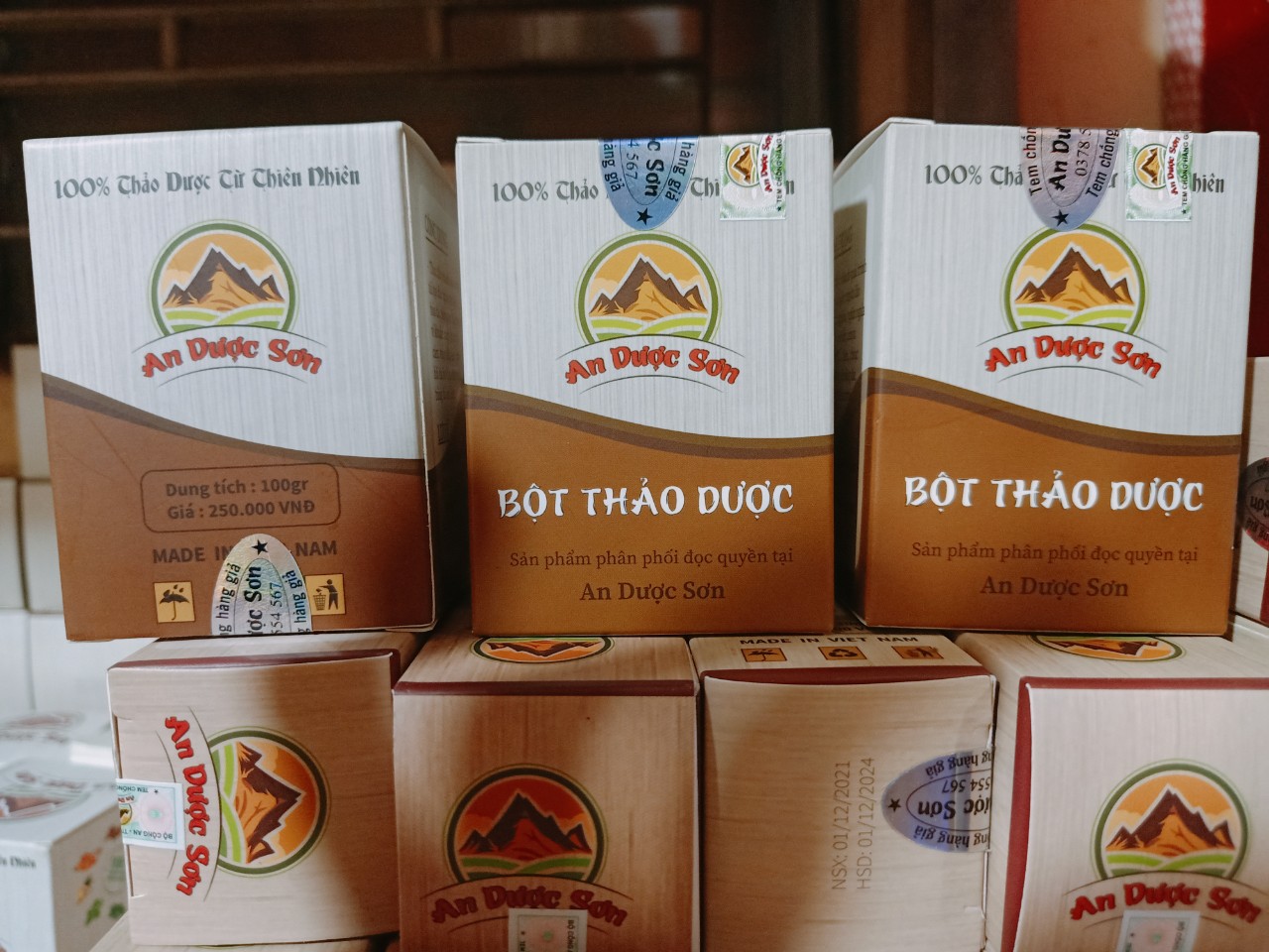 [Mẫu mới] Bột thảo dược An Dược Sơn 100gr - Bột rửa mặt sạch nhờn mụn
