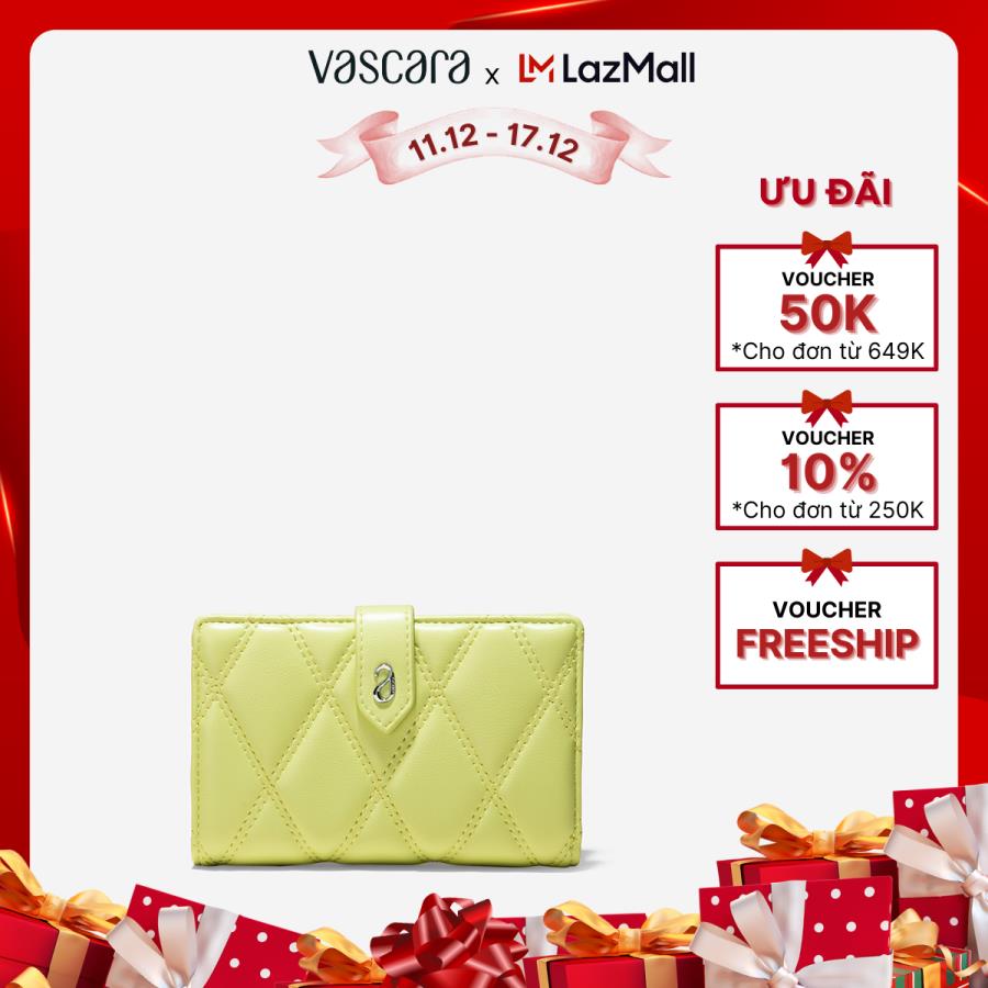 [Voucher 10% | 12.12] Vascara Ví Mini May Chần Bông Hình Thoi - WAL 0284