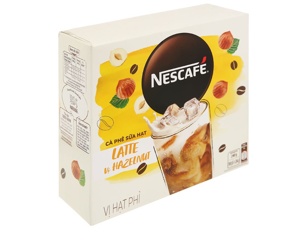 Nescafe Latte vị hạt phỉ (10 gói x 24g) - HSD 16/11/22