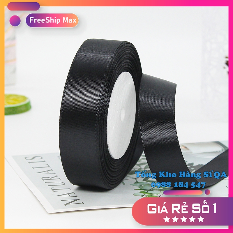 (Sỉ cuộn 22 mét) Ruy băng lụa satin bản rộng 2cm