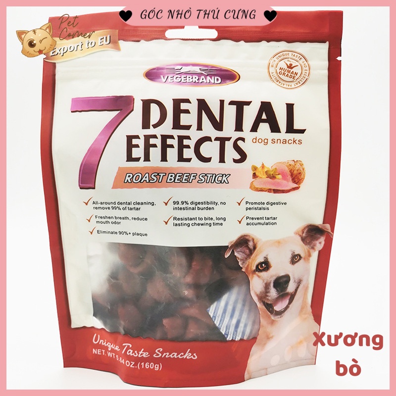 Xương gặm sạch răng thơm miệng cho chó 7 Dental Effects (gói 160g)