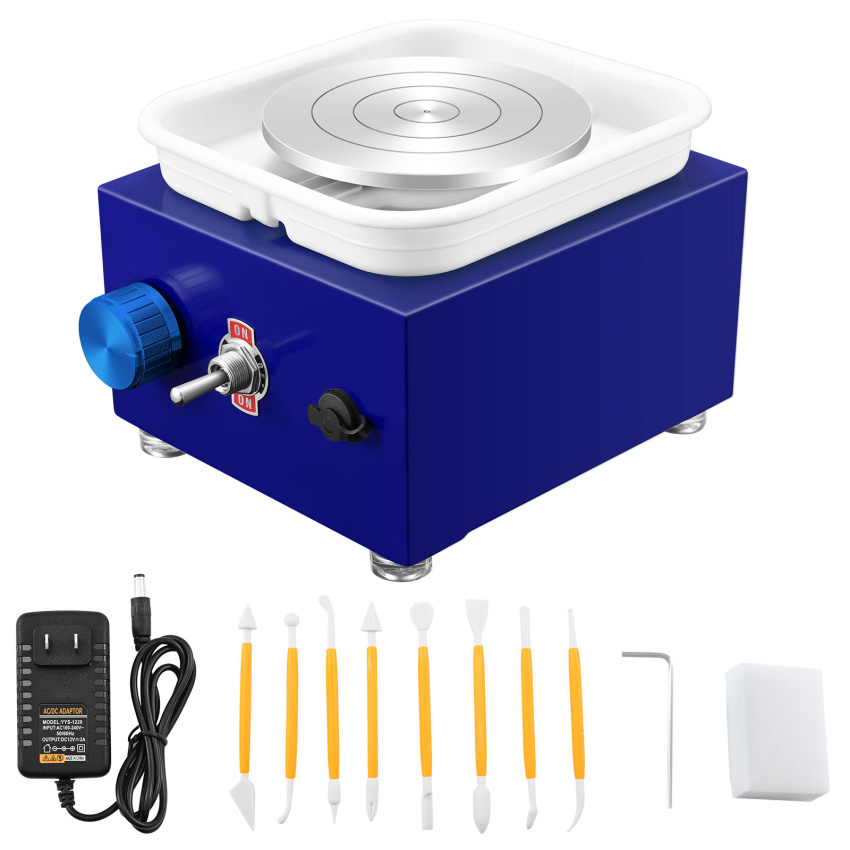 Mini Ceramic Wheel, Ceramic Wheel 6.5cm/10cm Rotary Table Mini Ceramic Machine Electric Ceramic Wheel DIY Clay Tool With Tray For Ceramic Work Ceramic Clay Art Crafts