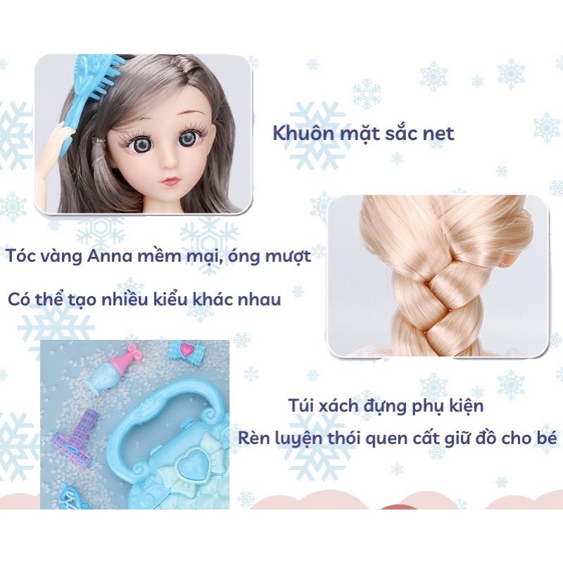 Búp bê tóc mây, búp bê elsa, đồ chơi cho bé gái