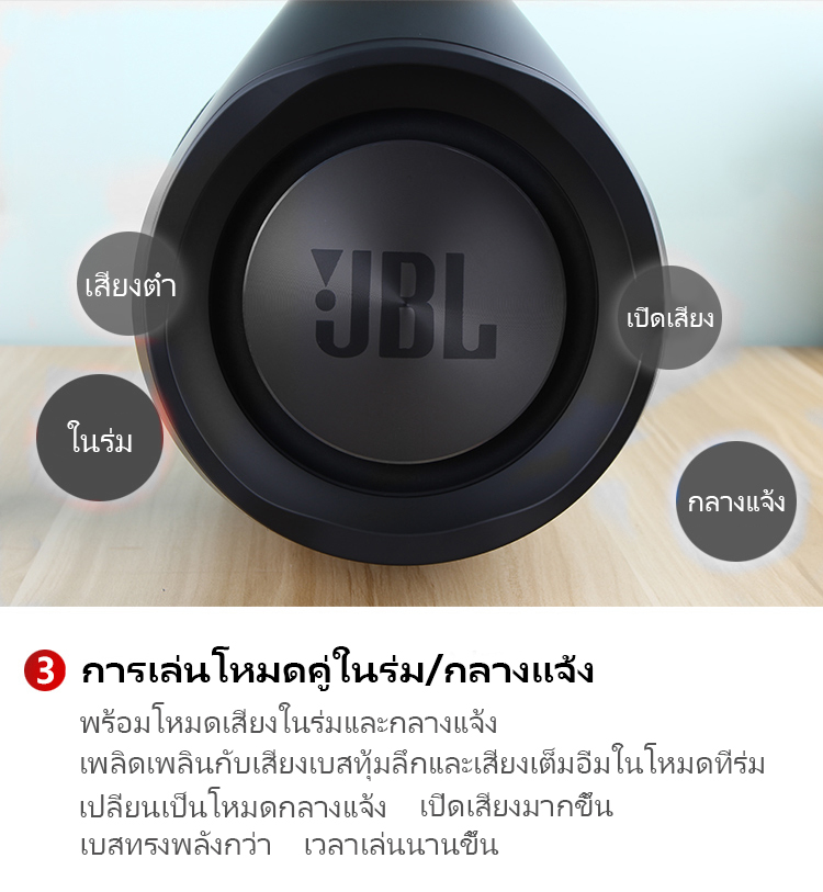 ลำโพงบลูทูธJBL Boombox Wireless Bluetooth Speaker ฟรีสายชาร์จ ลำโพงบรู
