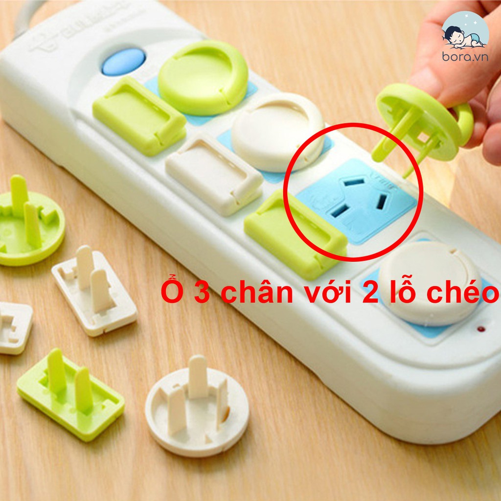 Bịt ổ điện/ Vỉ 6 Bịt Ổ Điện An Toàn Cho Bé