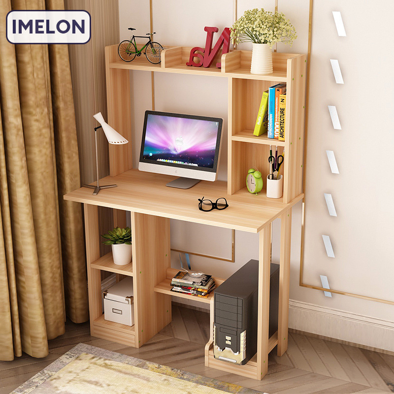 Simple desktop computer table desktop table home writing desk with bookcase combination table simple office desk
