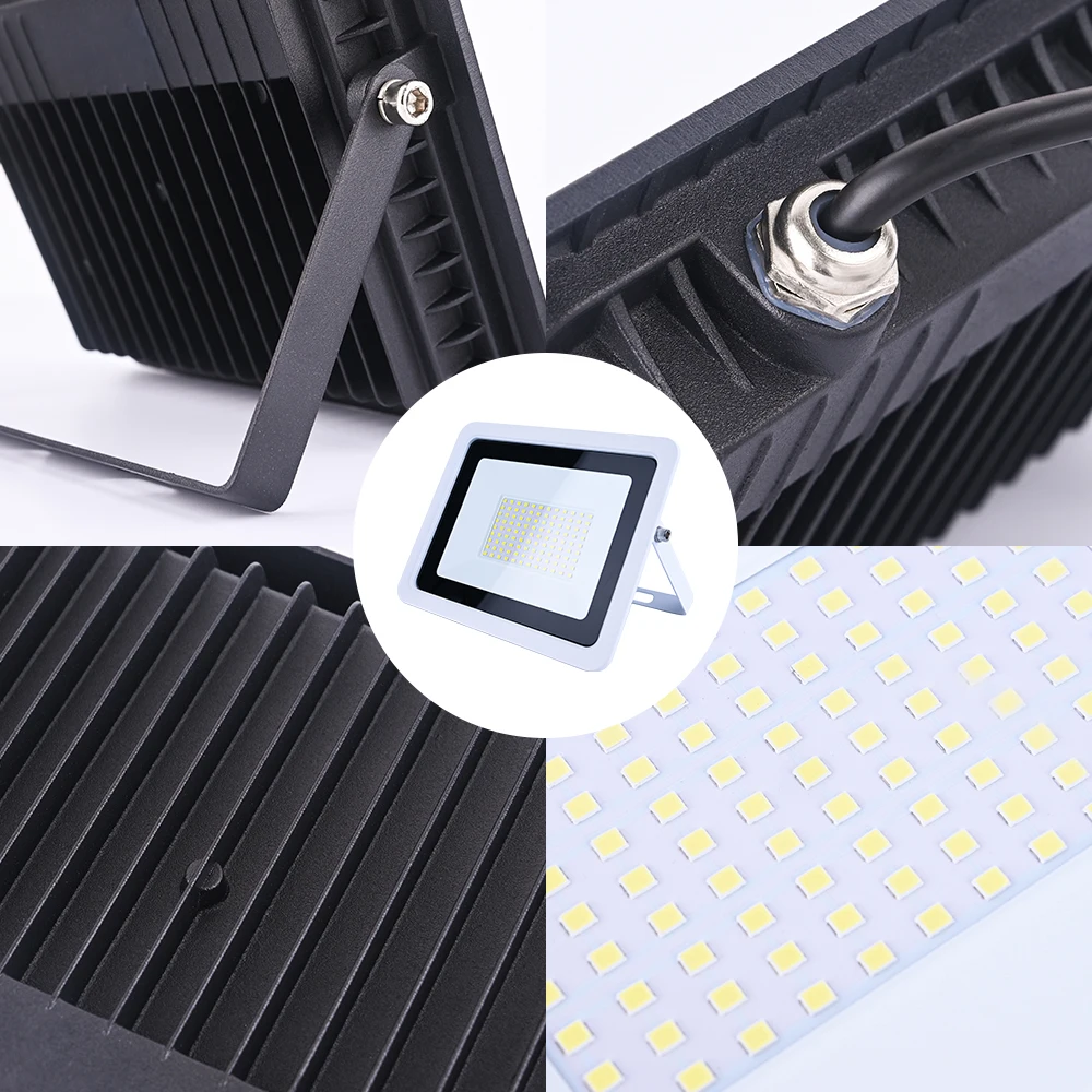 【Clearance sale】 High Brightness 220V LED Flood Light 30W 50W 100W Outdoor IP68 Waterproot Reflector Spotlight Street Lamp Wall Lamp Garage Light.