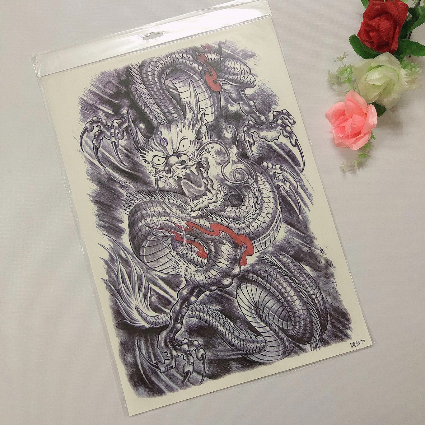 [HCM]Hình xăm dán kín lưng cao cấp tattoo full lưng 34x48cm