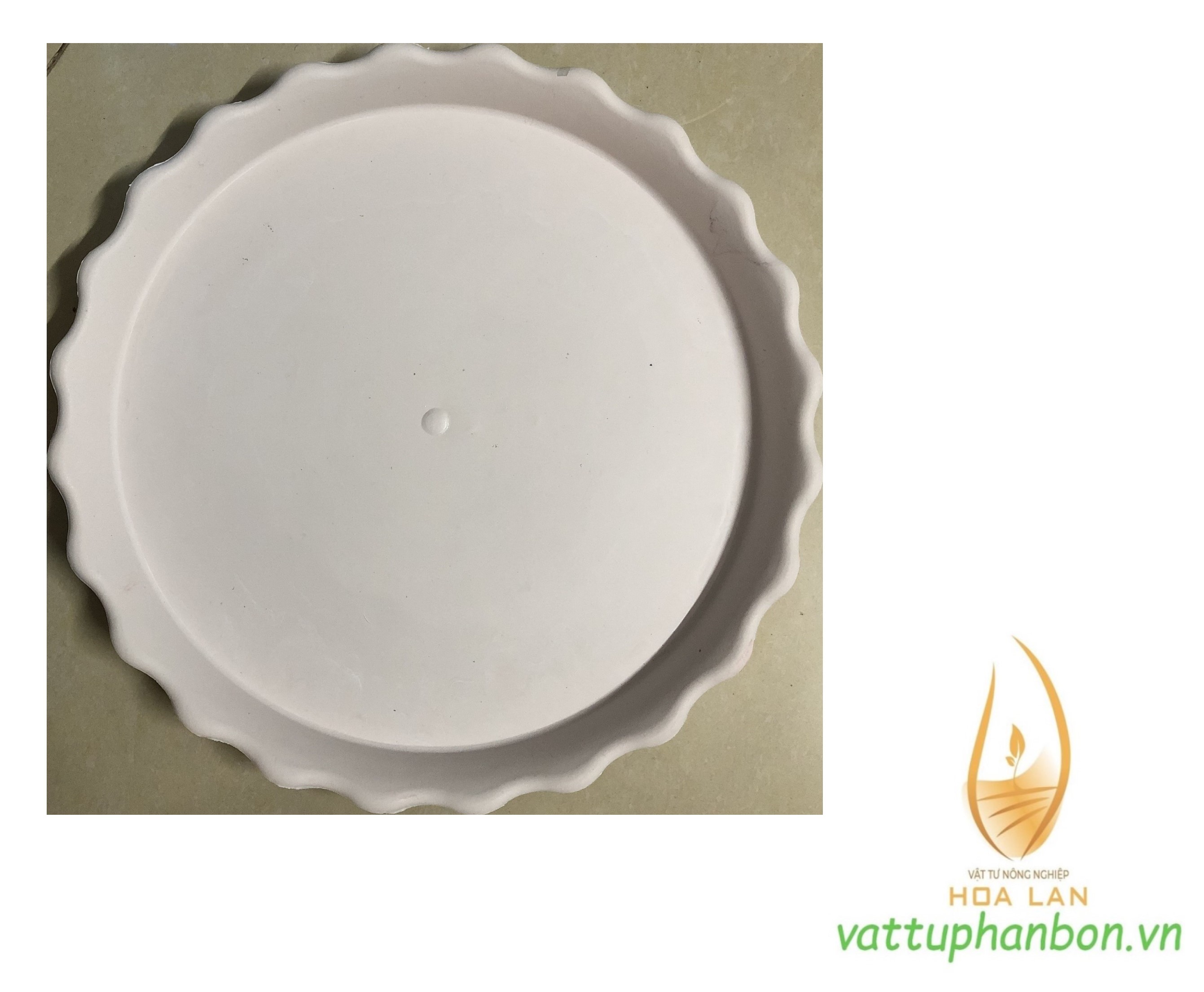 Đĩa lót chậu tròn khía Phi 35cm - #053C#