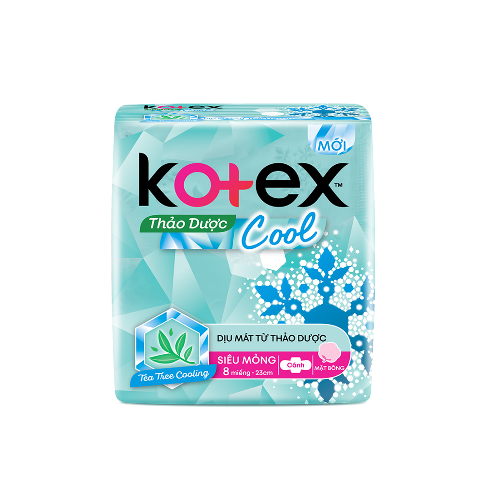 Combo 8 Gói Băng Vệ Sinh Kotex MaxCool SMC 23cm (8 miếng/gói)