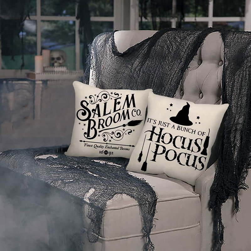 Halloween Decor Pillow Covers 18X18 Set Of 4 Decorations Farmhouse Halloween decor pillow covers 18x18 set of 4 decorations farmhouse