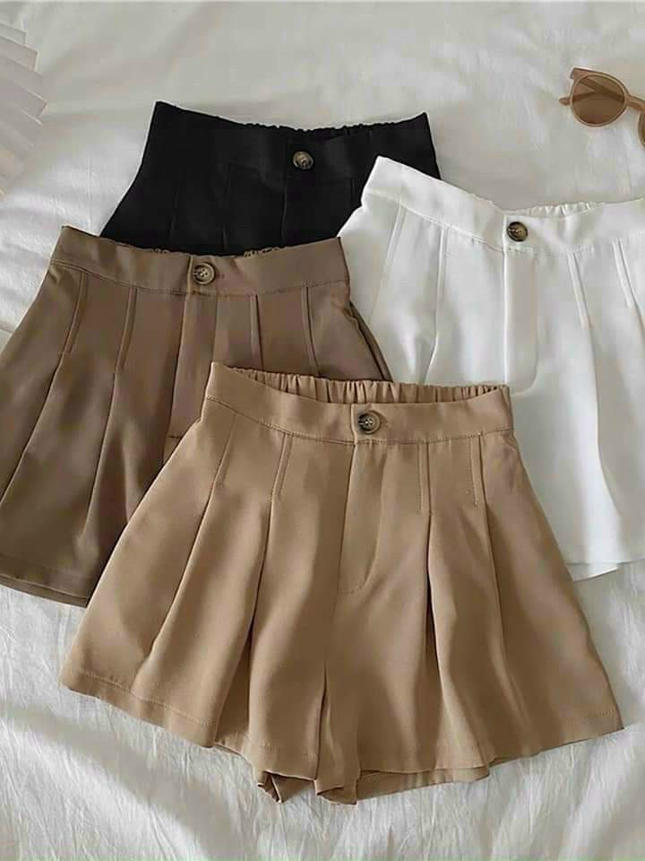 Quần short tuyết mưa lưng cao xếp ly siêu hot GUBAFASHION.