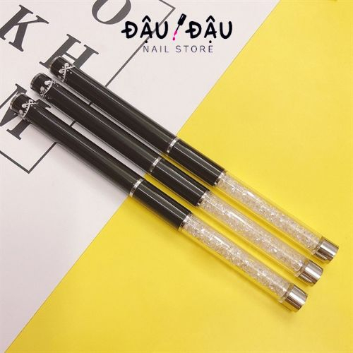 Cọ nét cán đá cao cấp 3 sizes (7mm; 9mm; 11mm) - Cọ vẽ nail chuyên dụng (lẻ chiếc)