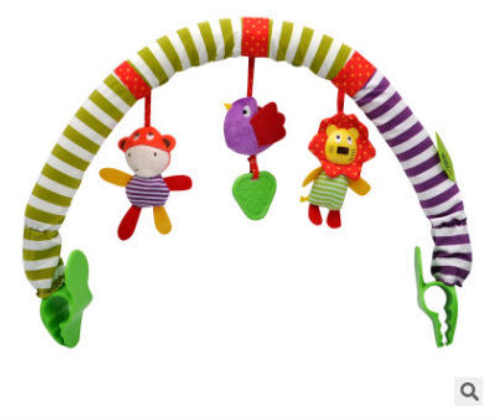 Crib around the bed bell bed hanging stroller pendant musical plush bedside bell rattle 0-1 year old baby stroller clip bed clip