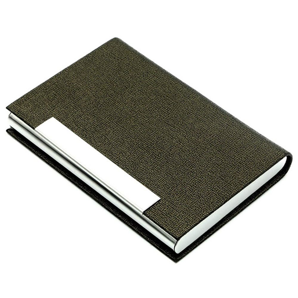 Hcvgbn shop anti-loss pu leather man and woman with ic buckle name card holder business card holder card pocket card case