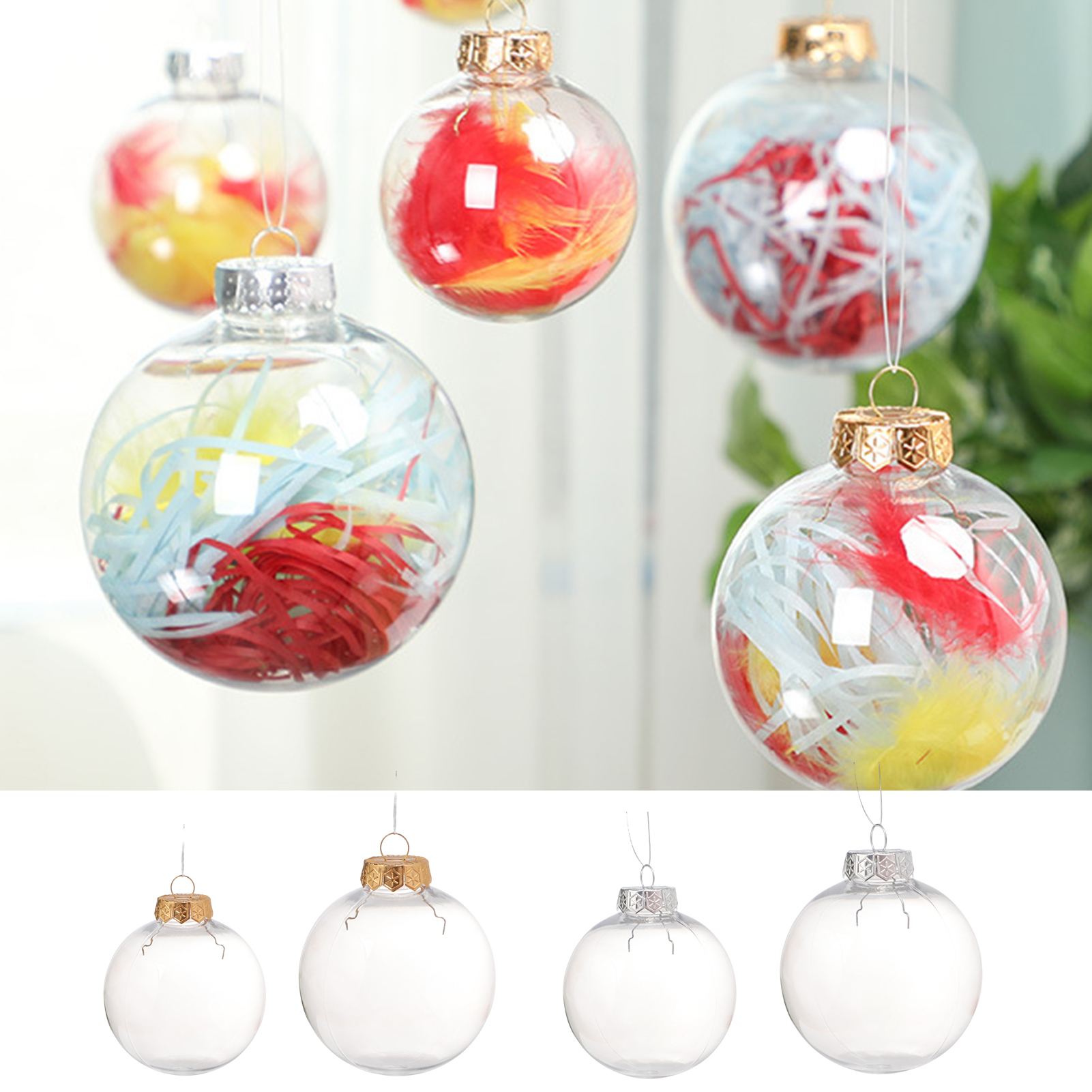 venicenight Plastic Ball Transparent Decorative DIY Decorations Smooth Surface Creative Christmas Clear Ball Home Decoration