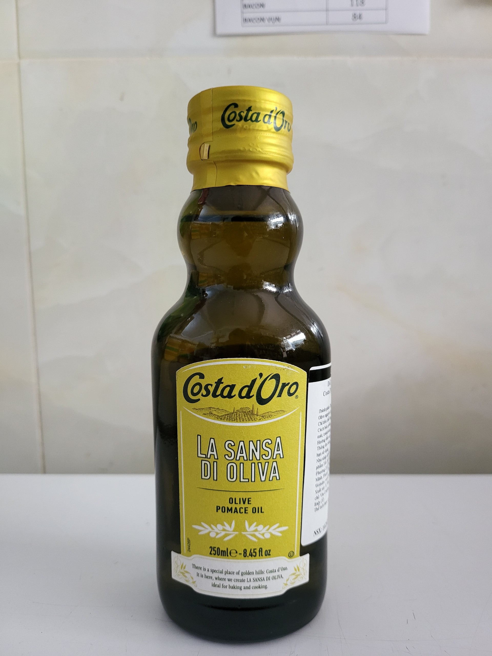 [Chai nhỏ 250ml - POMACE] DẦU Ô LIU TINH CHẾ [Italia] COSTA D ORO Pomace Olive Oil (halal) thumbnail