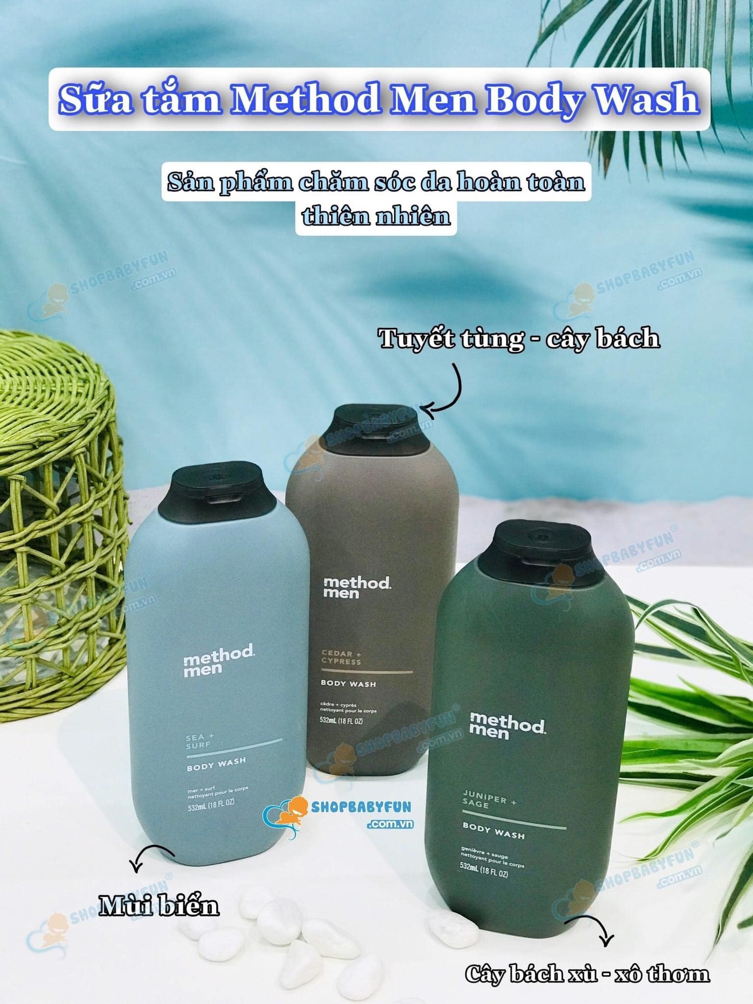 Sữa tắm Method Body Úc dành cho nam giới ( Cam kết hàng chuẩn)