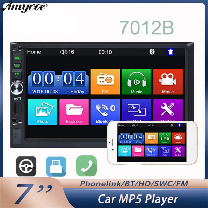 2 Din Car Radio 7 Hd Auto Broadcast Multimedia Player Touch Screen Stereo