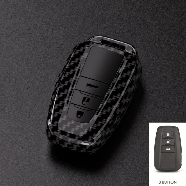 Cover In Silicone Per Chiave Auto Toyota - Adatto A Prius, CH-R, Camry, Prado (2 Pulsanti, KEYLESS) - Rosso - 2