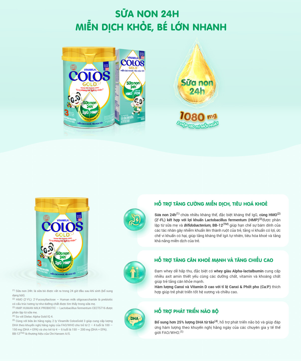 (HSD T5-2025) Sữa Bột Vinamilk ColosGold 3 800g (Cho Trẻ Từ 2 - 6 Tuổi).