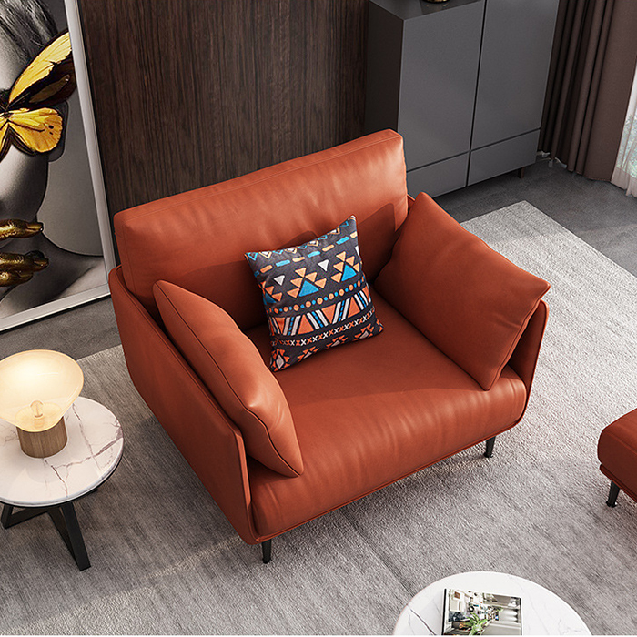(ẢNH THẬT) Ghế sofa đơn Bắc Âu thiết kế hiện đại bọc da PU cao cấp không thấm nước NIKITA SHOP
