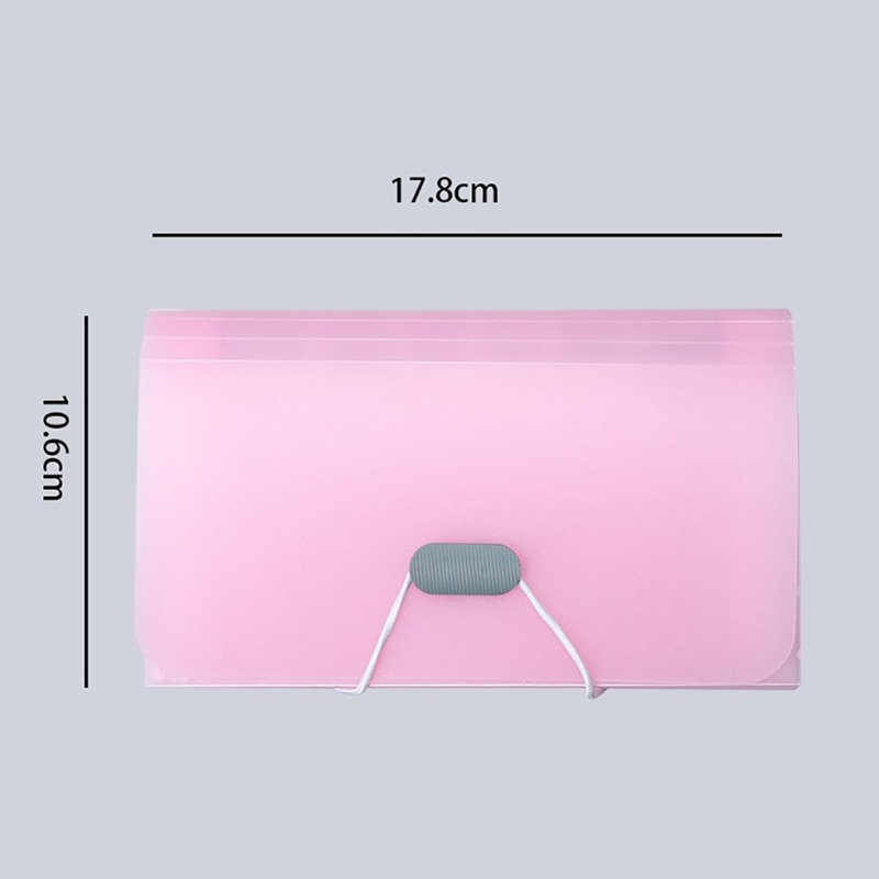 A6 Expanding File Folder Buckle Wallet Organ Bag Documents Folders Organizer File Pouch Bill Folder Family School Office Binder