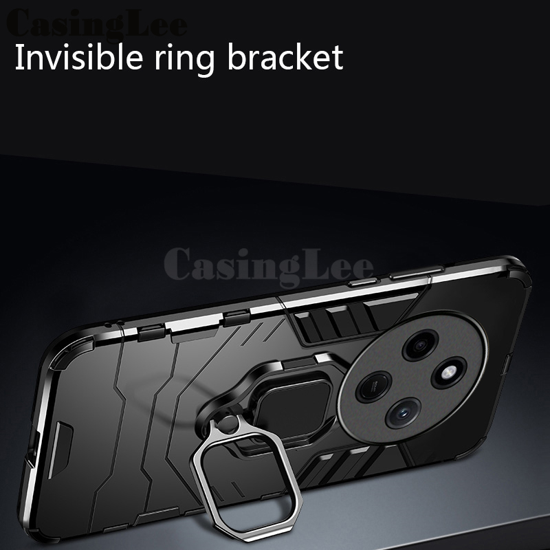 For Redmi 14C Case Shockproof Armor Stand with Holder Car adsorb Ring For Xiaomi Redmi 14C Back cover Phone Cases.