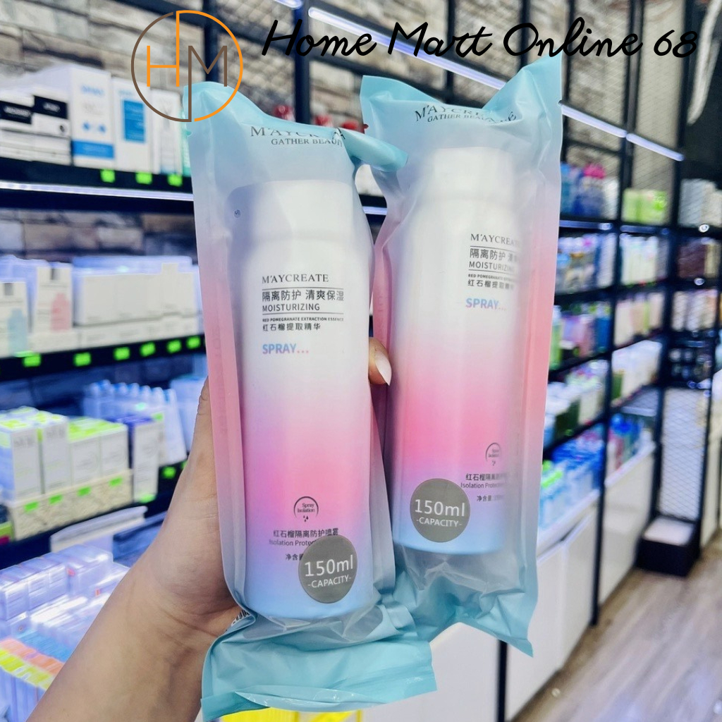 Xịt chống nắng dưỡng trắng da MayCreate Moisturizing hàng nội địa Trung