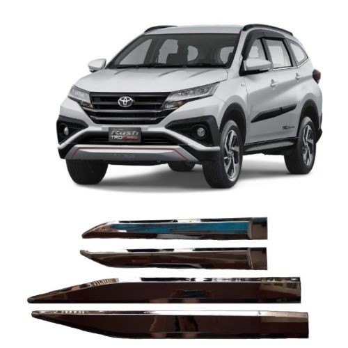 Nẹp sườn hông xe toyota rush 2018- 2019 2020 2021 2022 nhựa abs mạ crom cao cấp, sáng bóng