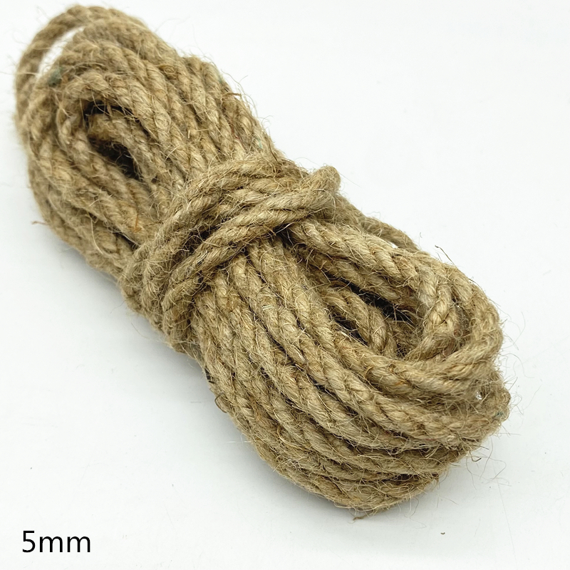 Borelap Rope 5 Yards Natural Linen Rope Jute Burlap Hessian Ribbon Twine Flower ...