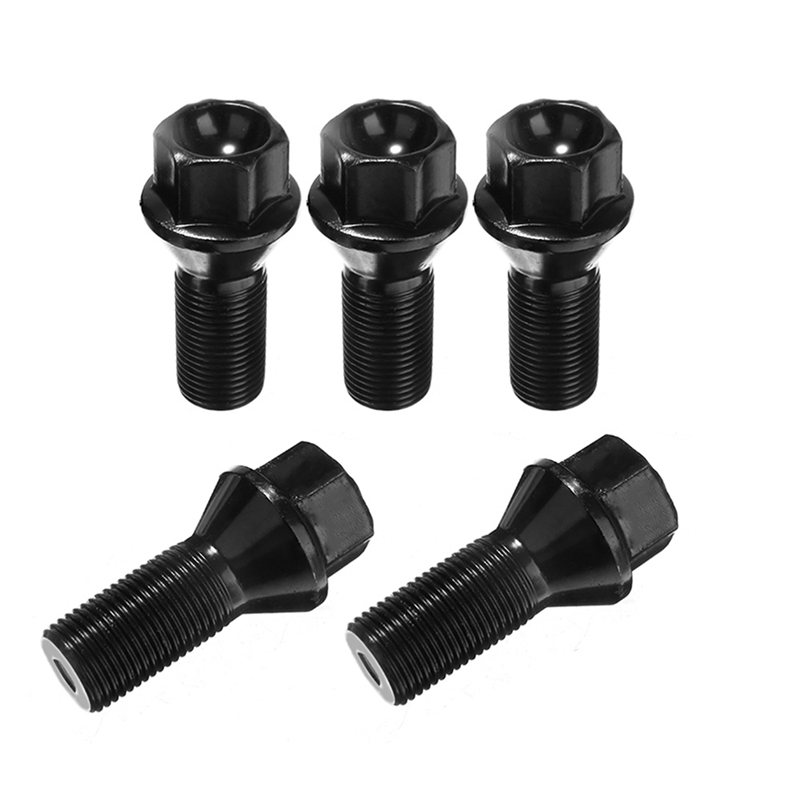 Oasis Auto-5Pcs M14 x 1.25 Black Wheel Locking Lug