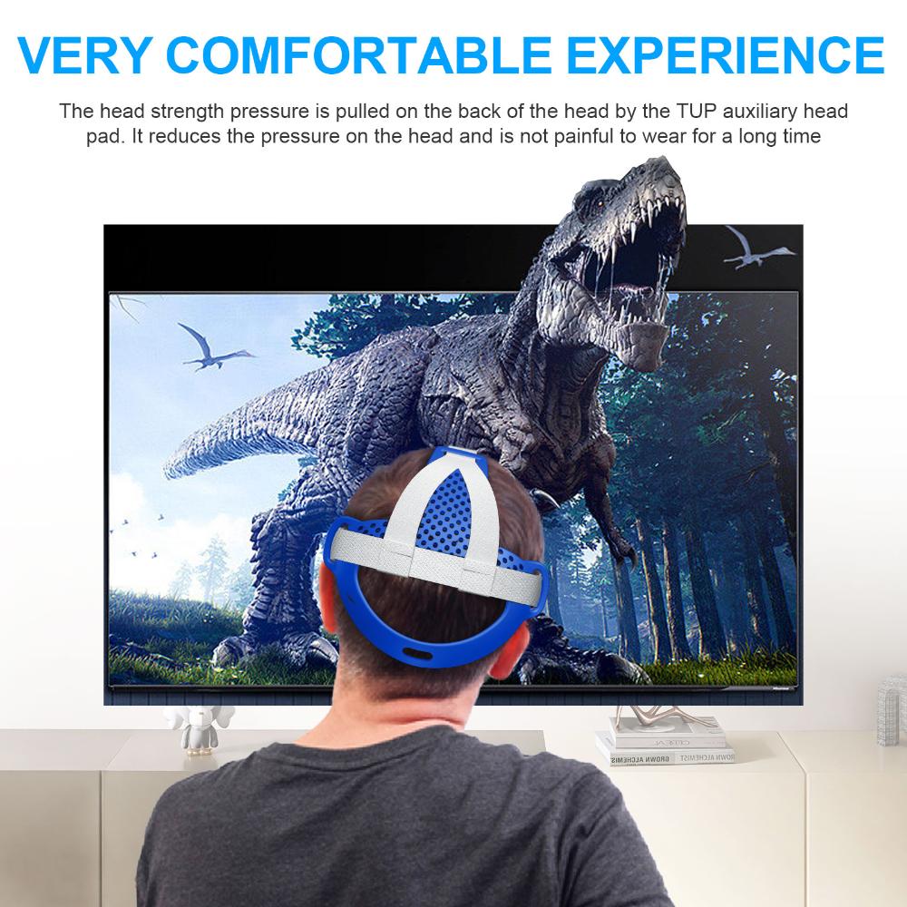 TPU gối đệm đầu đầu thay thế dây đeo Pad đệm giảm áp lực thoải mái cho Meta Quest 3 tai nghe VR